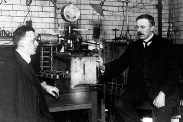 Ernest Rutherford with Hans Geiger