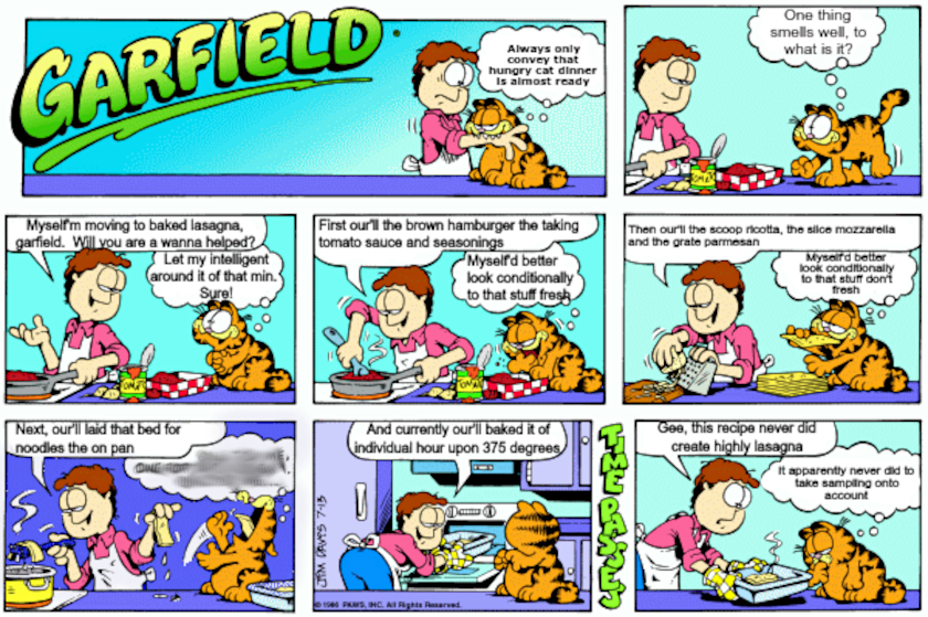 Garfield Minus Proper English