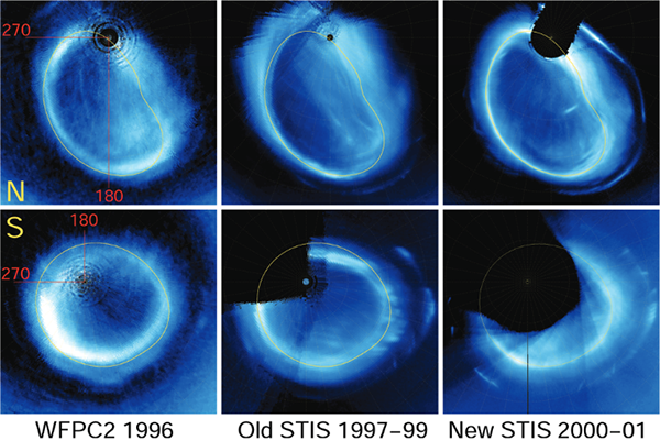 Northern auroral ovals on Jupiter