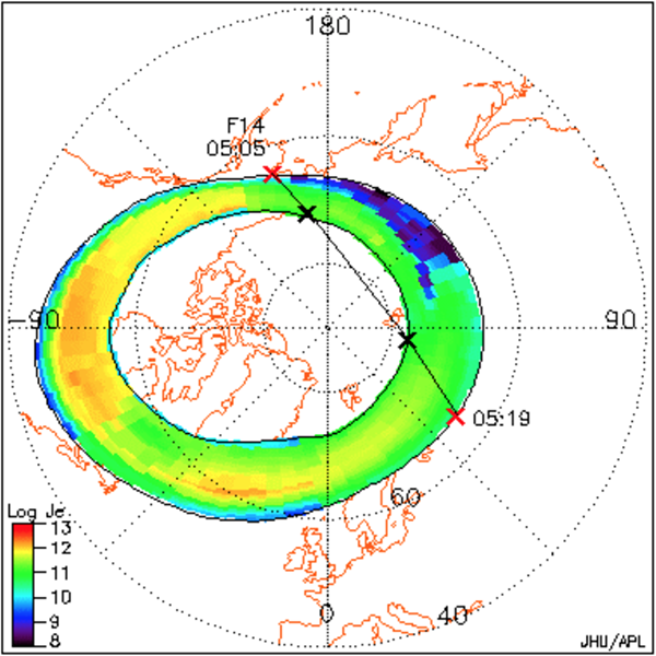 Northern auroral oval