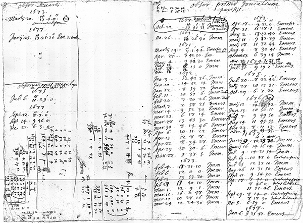 Ole Rømer's eclipse notes