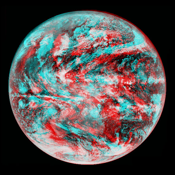 Himawari-KOMPSAT stereo image, anaglyph