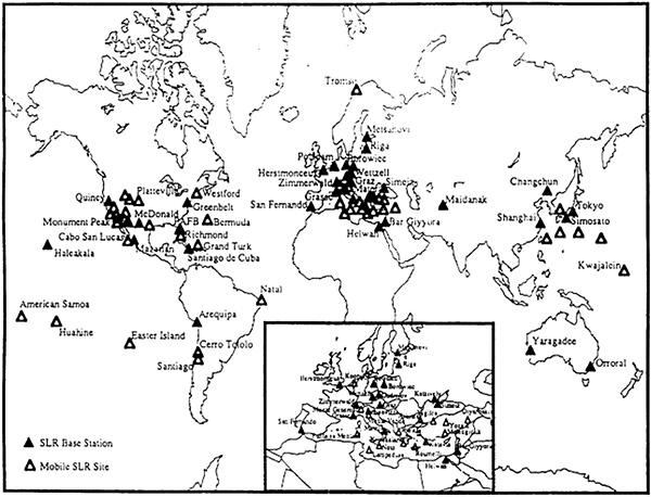 Laser ranging stations worldwide