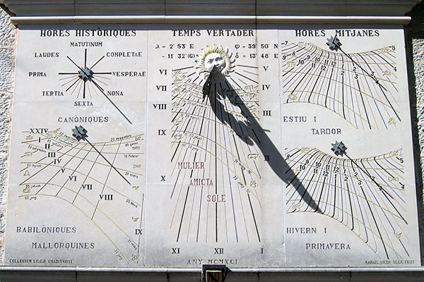 Sundial in the Monastery of Lluc