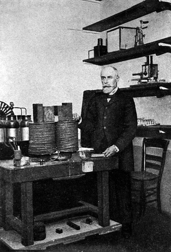 Henri Becquerel in his lab width=