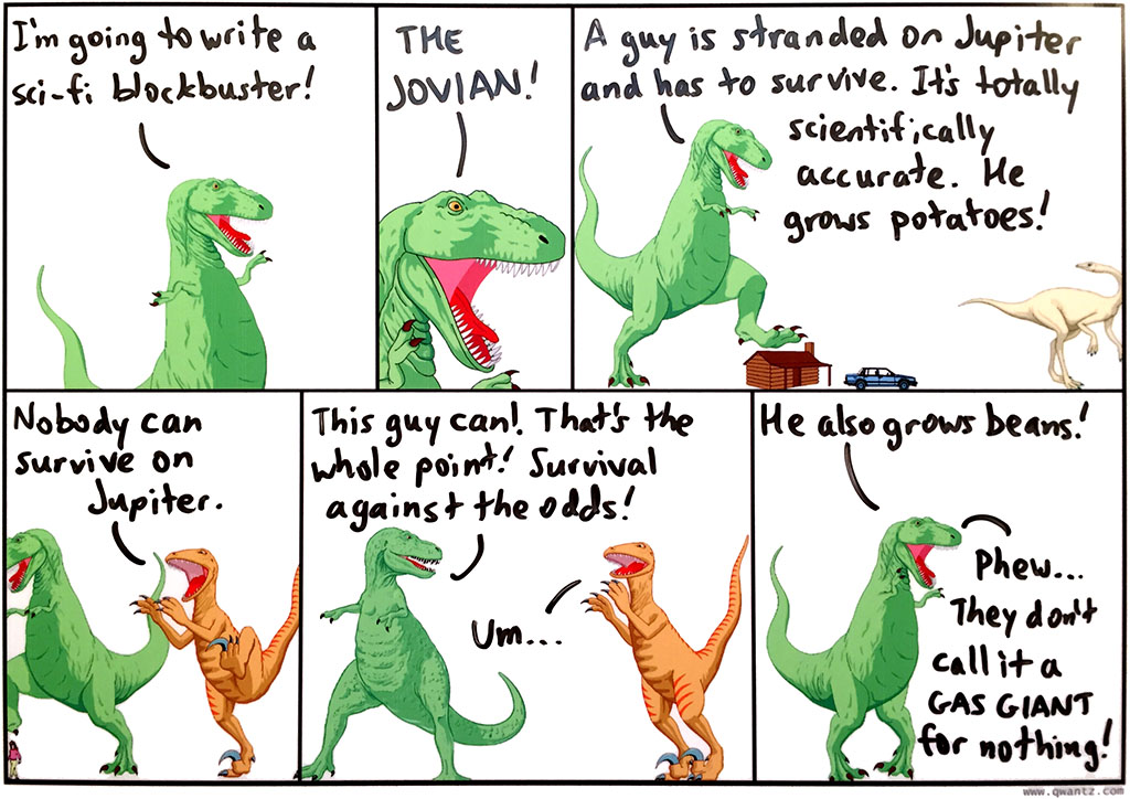 Earlier he wrote a webcomic: Casey and T-Rex