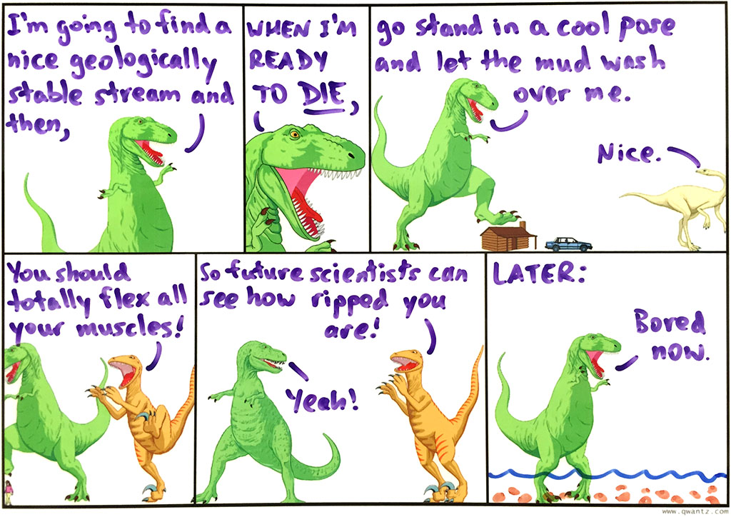 And that's how we know dinosaurs had huge muscles
