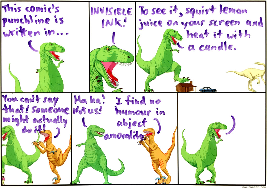 In which T-Rex plays a joke on the reader! Ha ha!