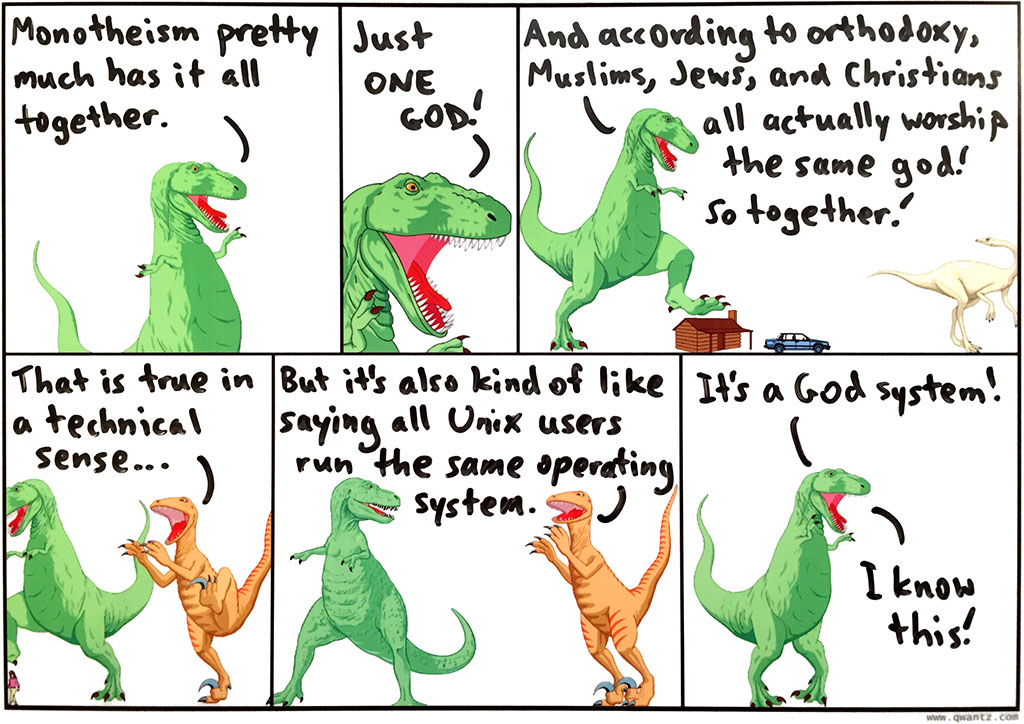 God creates dinosaurs....