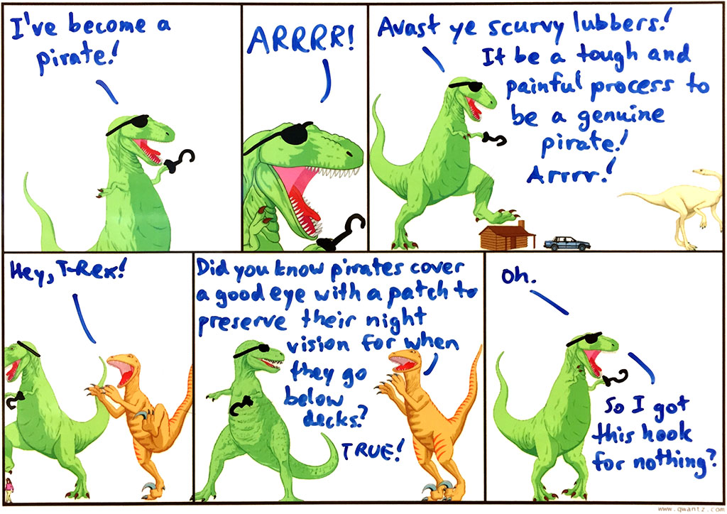 T-Rex sells the ears of his enemies. For a buck-an-ear