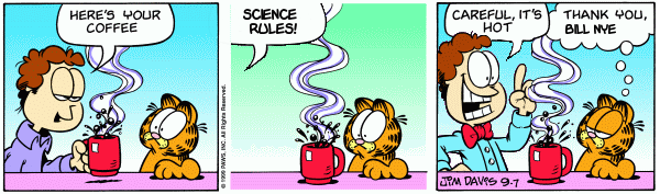 Garfield Plus Bill Nye, The Science Guy