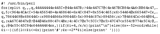 Garfield plus obfuscated perl code