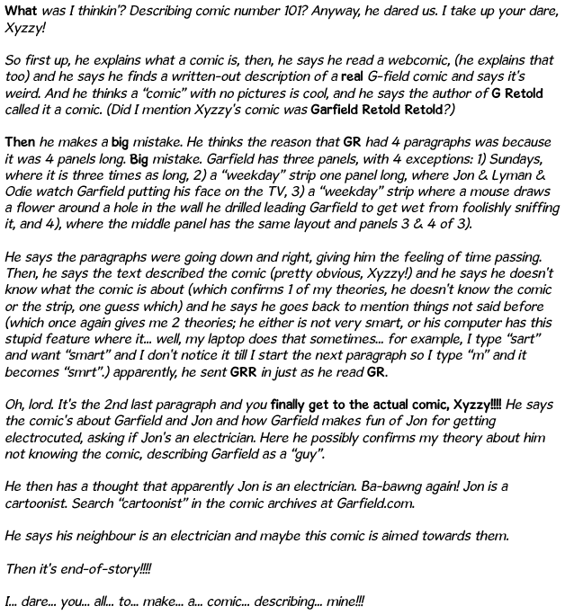 Garfield Retold's Retelling Retold