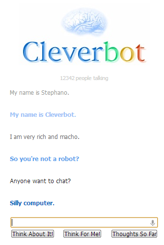 Even Cleverbot doesn't like him...
