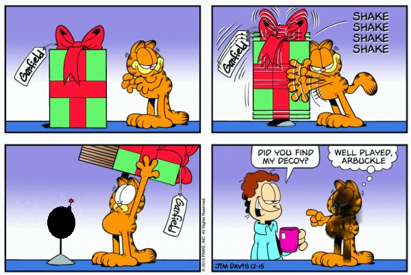 Garfield Plus Cartoon Bomb (And Minus Four and a Half Panels)