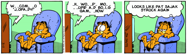 Garfield Would Like To Solve The Puzzle Now