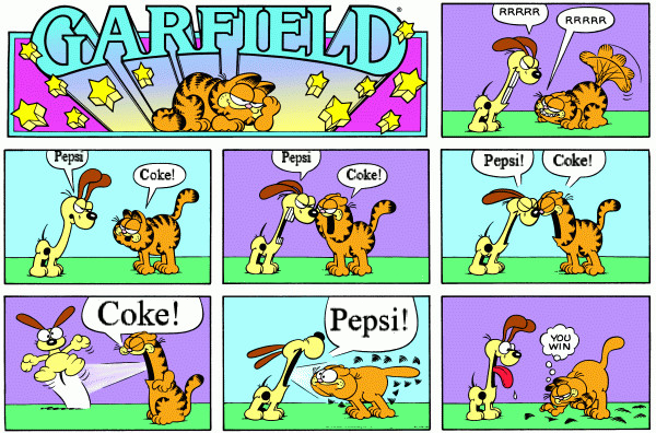 Coke vs Pepsi, Garfield Style