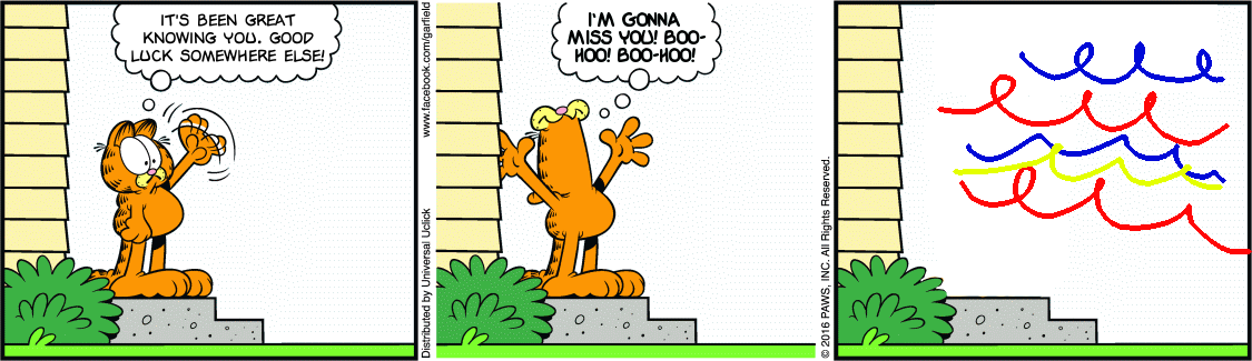 Garfield's Taking It Real Hard