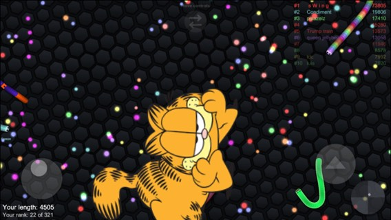 Garfield in slither.io