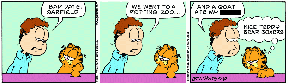 Censored Garfield: Goat Edition