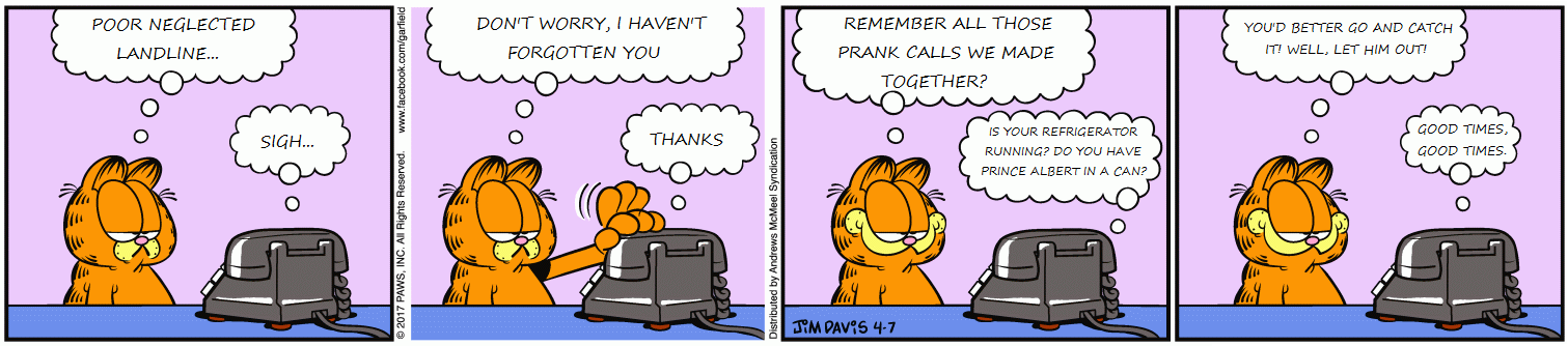 The Other Thing Garfield Used The Phone For