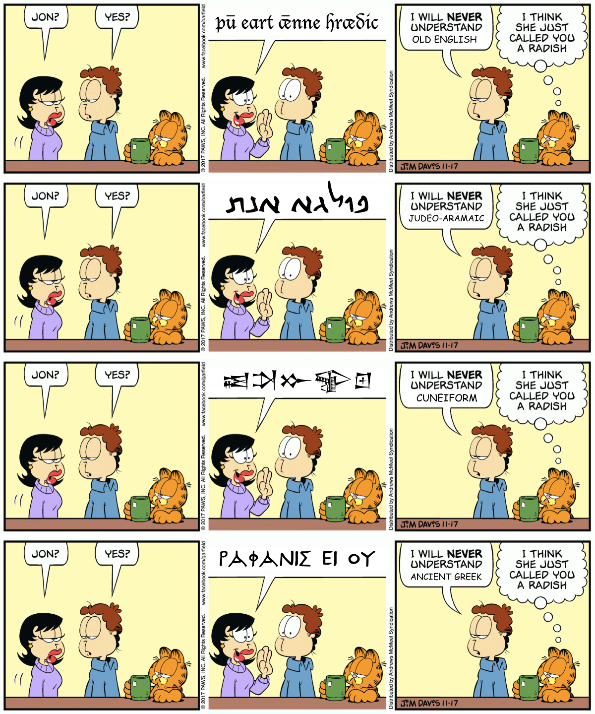 Linguistics with Liz: Radishes of Our Ancient Forbearers