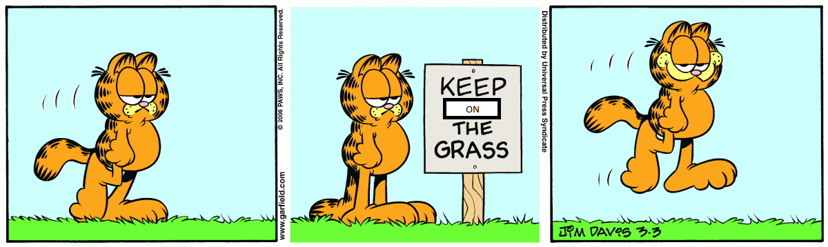 Inverted Naughty Garfield
