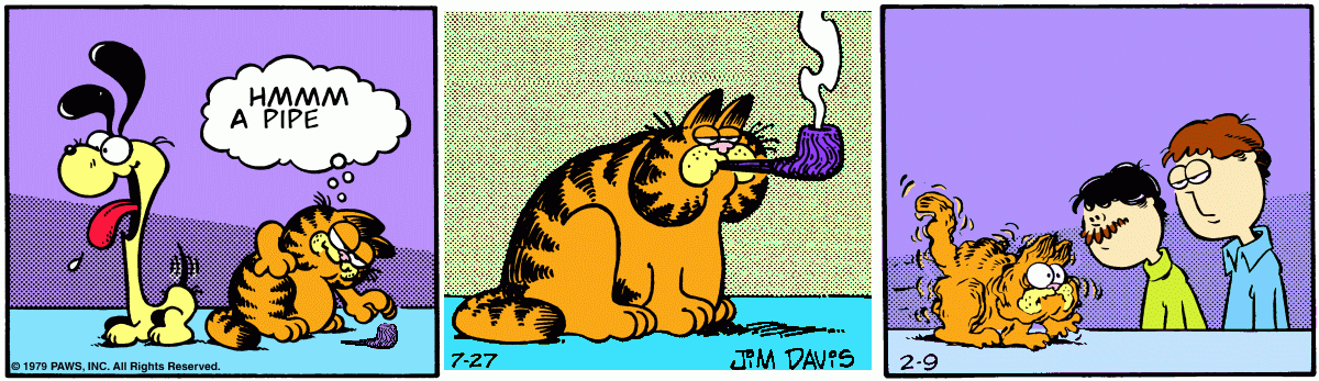 Garfield discovers pipes