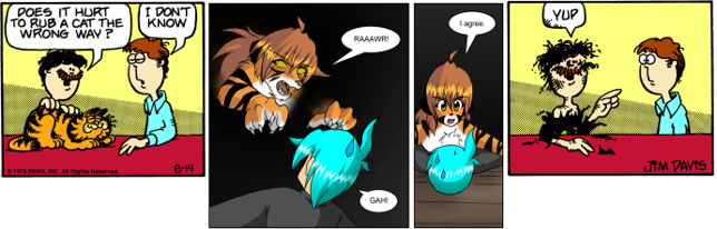 Garfield attacks Lyman plus Twokinds