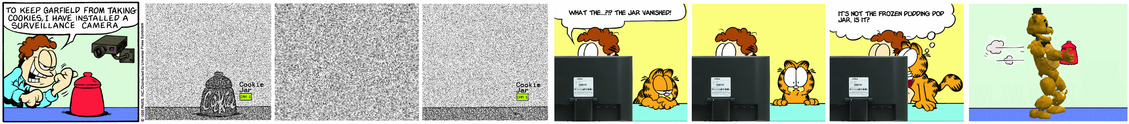 A Previous Strip Of Square Root of Minus Garfield, Slightly Enhanced