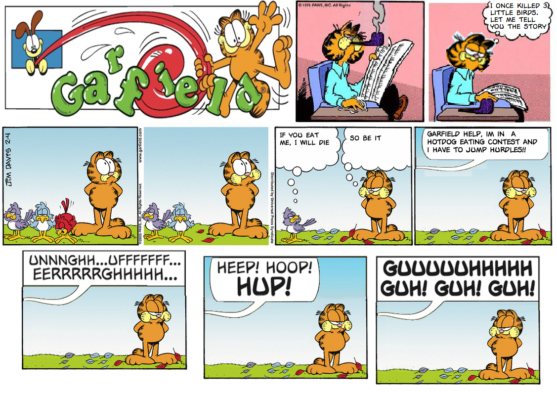garfield bird comic