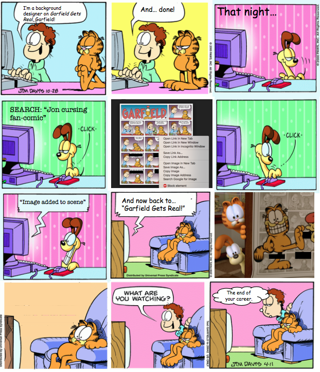 How Jon Cursing Ended Up as Background Art in Garfield Gets Real