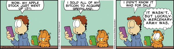 I sold all of my Bitcoin to acquire Greenland.