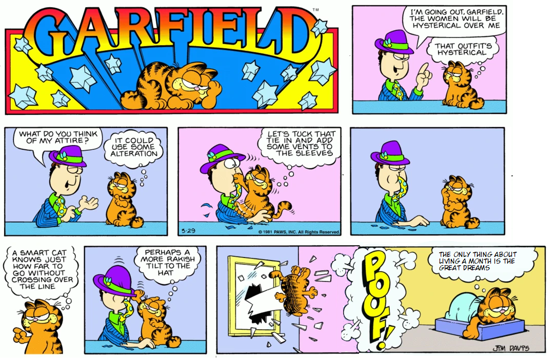 How Garfield Gets Thrown Out of a Window But It's All Just a Dream
