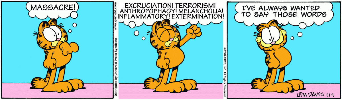 Garfield Plus Negative Vocabulary