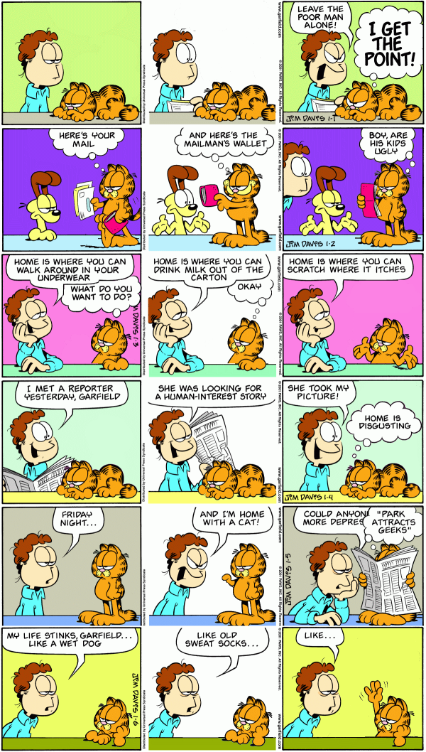 g+1; or: Garfield shifted by one day