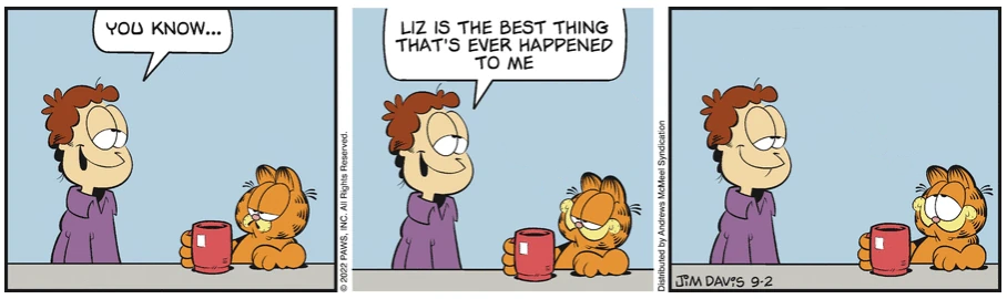 Garfield but I removed Garfield's dialogue