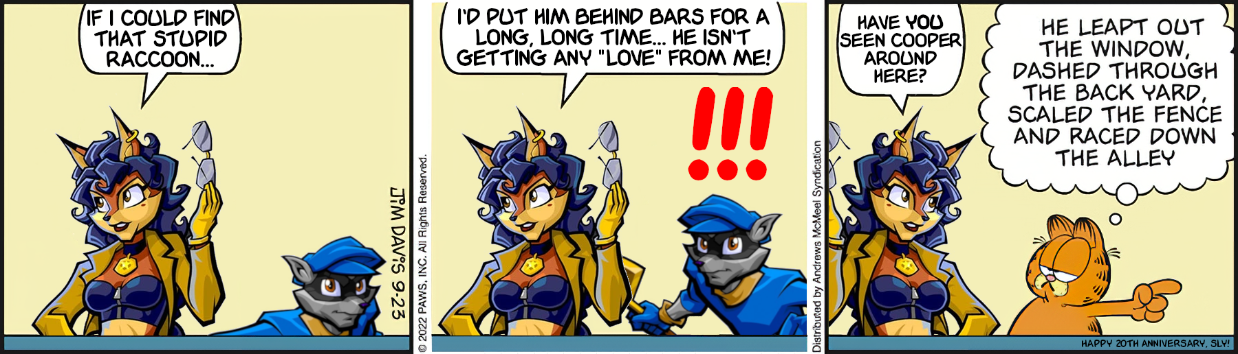 Garfield Minus Jon Plus Carmelita Fox Minus Liz Plus Sly Cooper