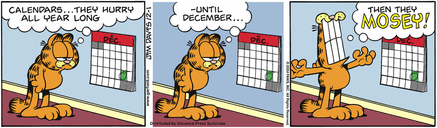 Garfield plus truly overly accurate calendar