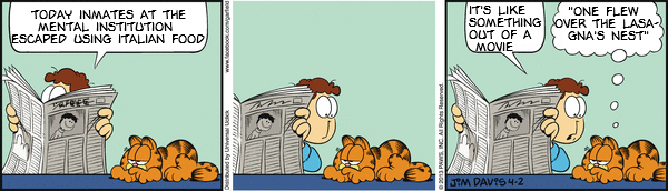 One flew over the lasagna's nest