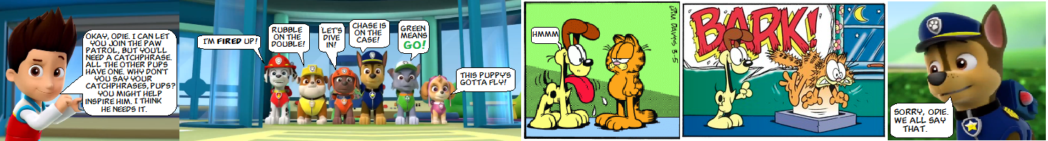 Odie Joins The PAW Patrol