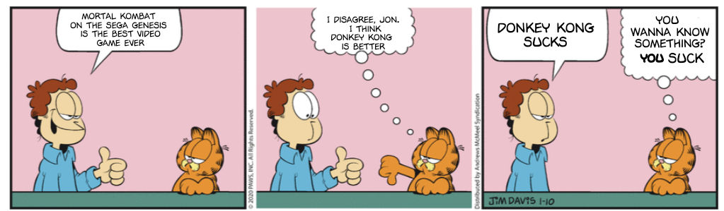 Garfield and Jon's thoughts on classic video games