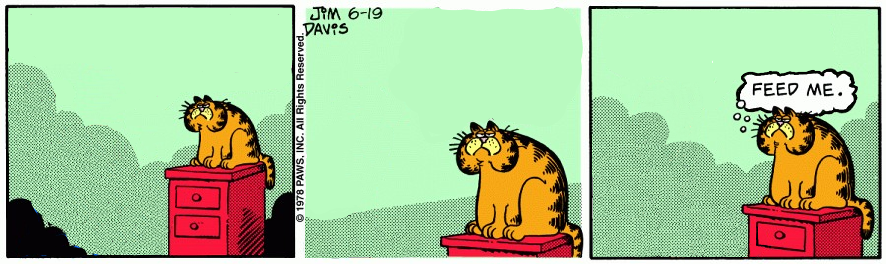 Garfield without Jon or Desk or Stool