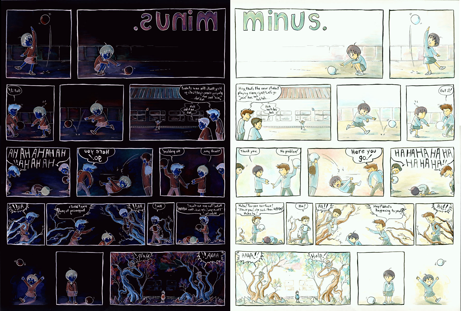 Literal Square Roots of Minus Comic