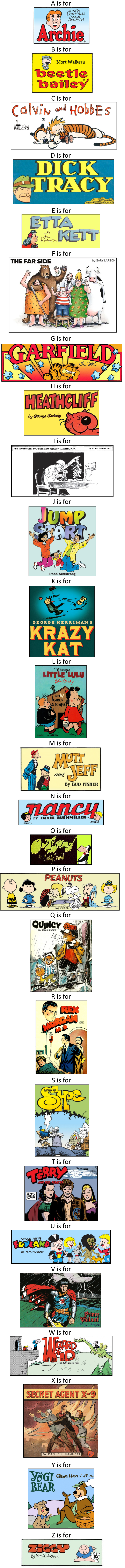 The Newspaper Comic Strip Alphabet