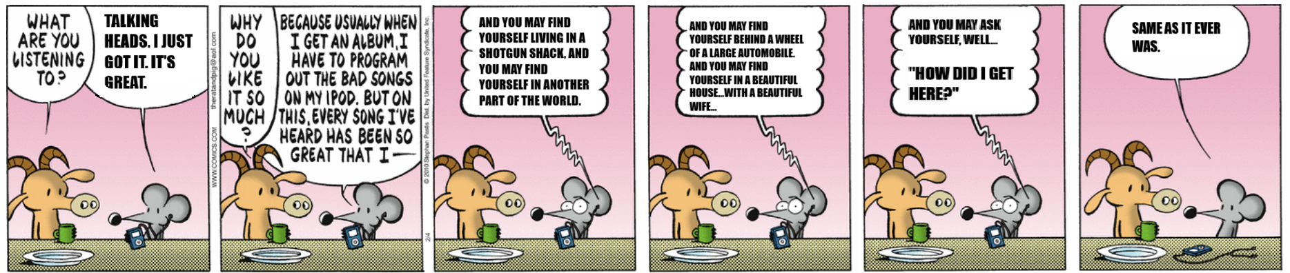 Talking Heads Before Swine