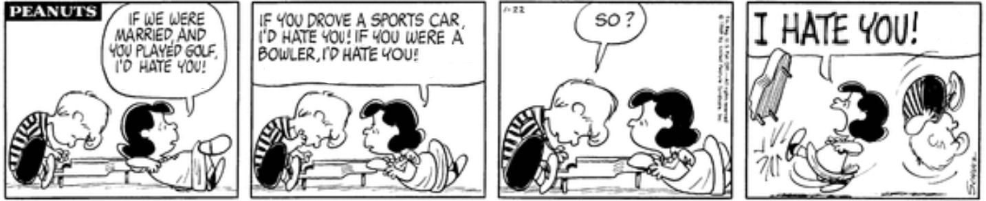 I wonder how Lucy feels about Schroeder...