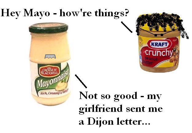 Give her my condiments