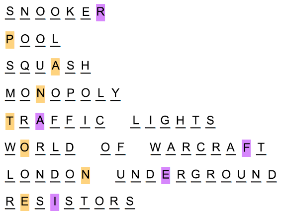 filled words